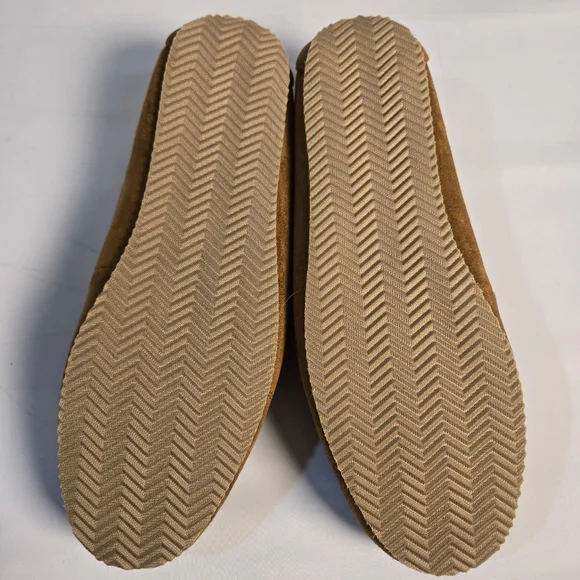 Polo Ralph Lauren Dezi V Slippers Mens 7 Brown Moccasin Indoor Outdoor Cozy - Picture 4 of 5